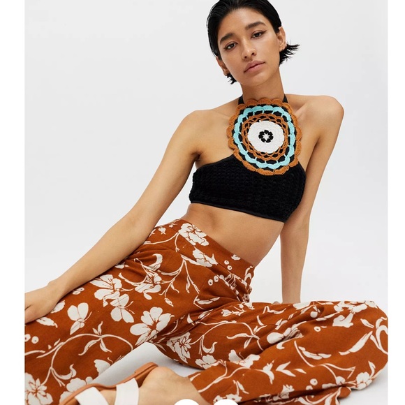 LAST 1 NEW UO crochet top & pant set - boho festival hippie vibe - Picture 3 of 13